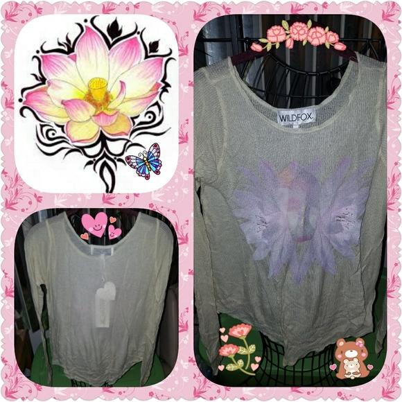 Wildfox Twin Lotus Long-sleeve Cassidy Tee - Picture 3 of 5